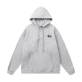 STUSSY Basic Logo Grey Pullover Hoodie