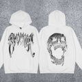 REVENGE Graphic Skull Pullover Hoodie