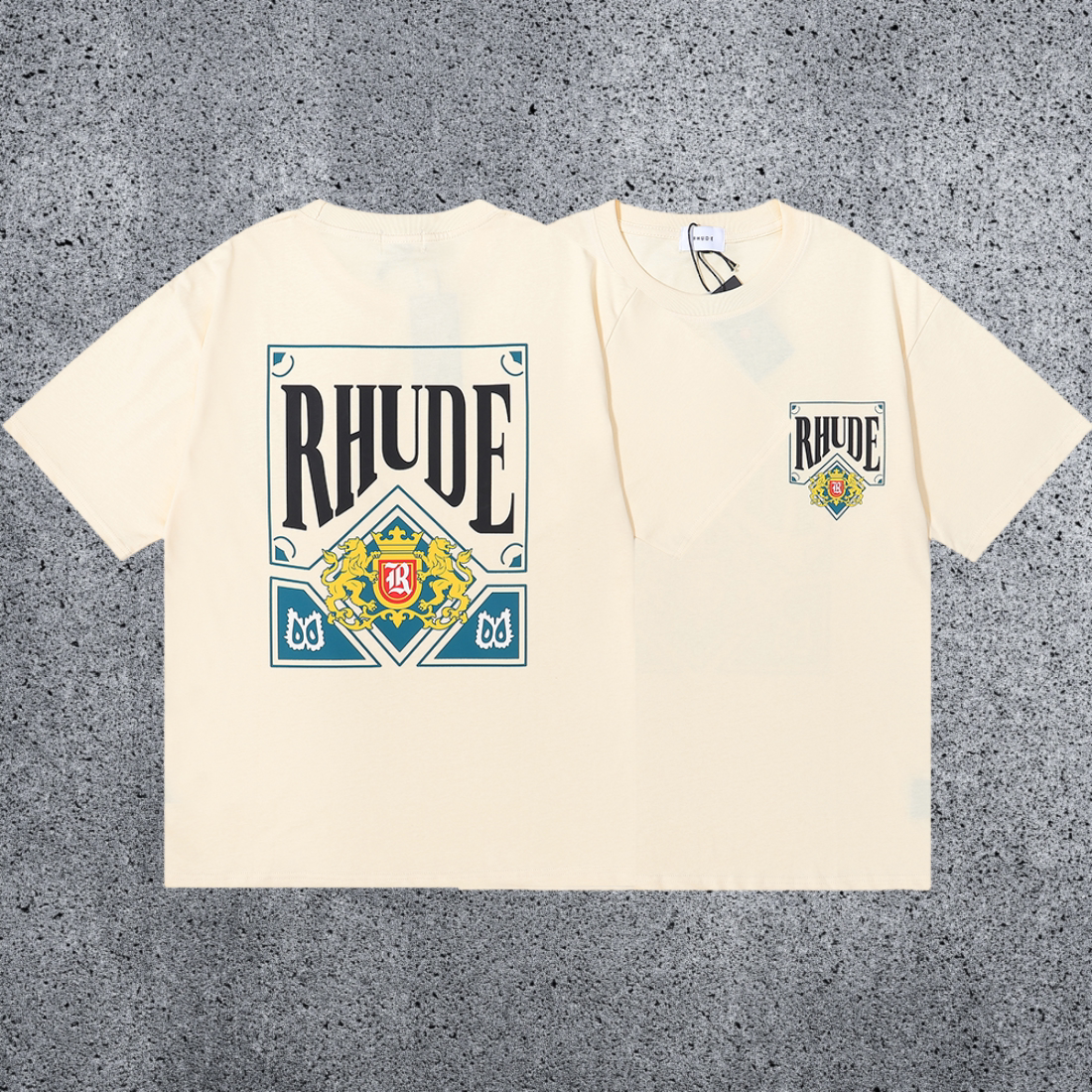 RHUDE Crest Graphic T-Shirt – Cream