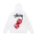 STUSSY Dice Graphic White Pullover Hoodie