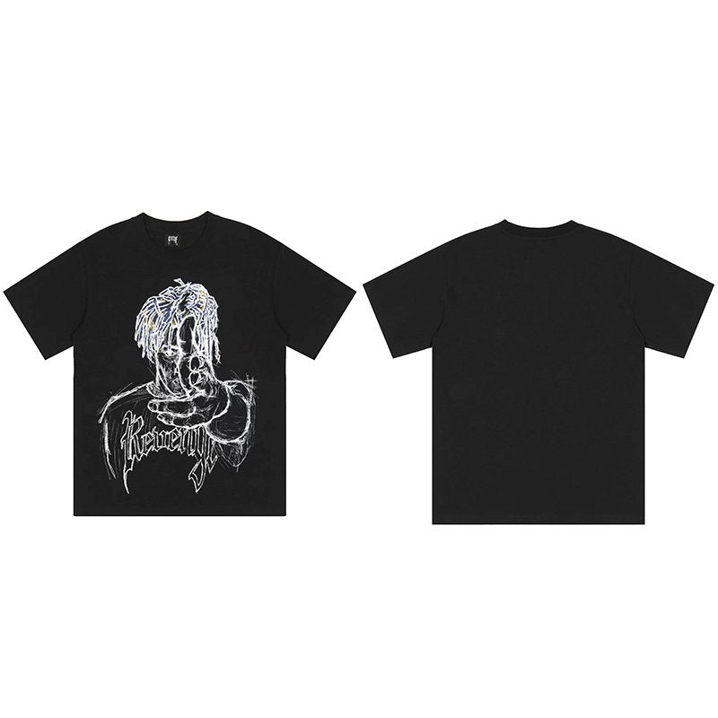 REVENGE Sketch Figure Graphic T-Shirt