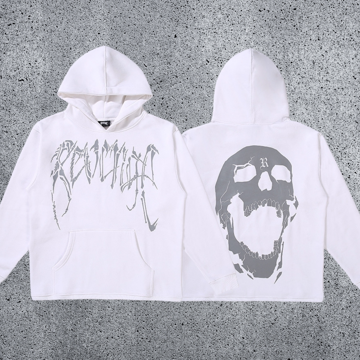 REVENGE Skull Graphic Hoodie