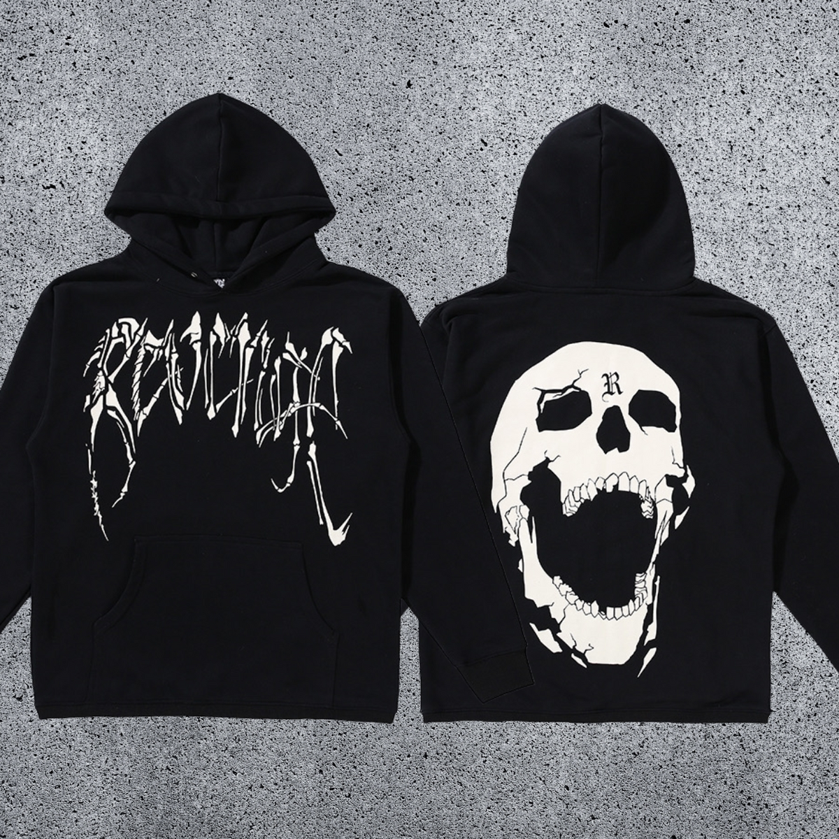REVENGE Skull Graphic Hoodie