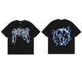 REVENGE Blue Lightning Graphic T-Shirt