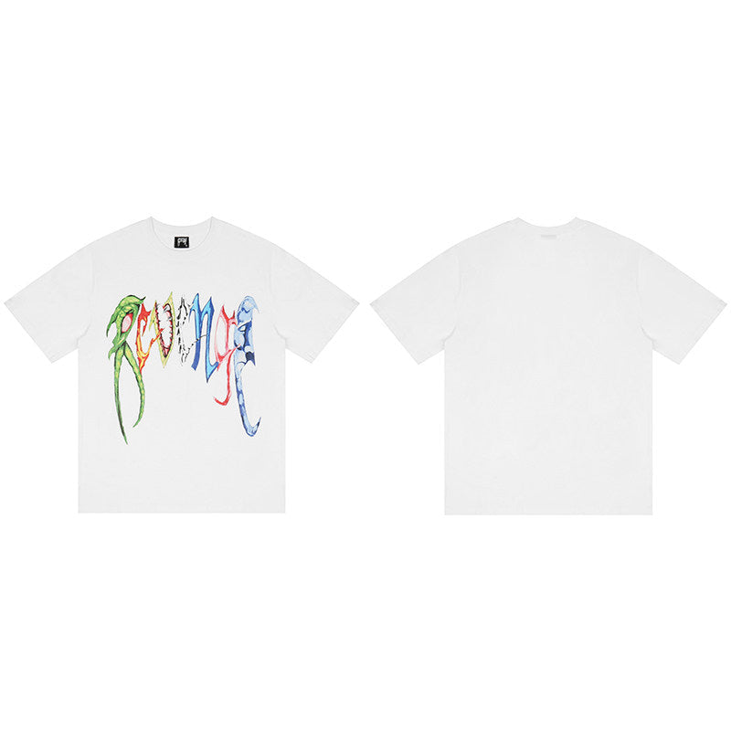REVENGE Multicolor Gothic Logo T-Shirt