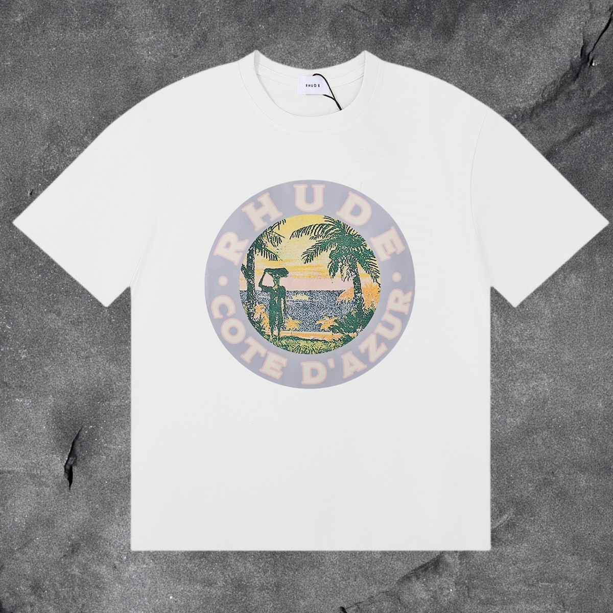 RHUDE Côte D’Azur Graphic T-Shirt White