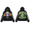ROUGHPLAY Can't Feel My Face Graphic Oversized Hoodie – Vintage Washed Streetwear Pullover