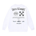 OFF WHITE Exactly The Opposite Graphic Crewneck Sweatshirt