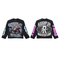 Men's Oversized Cotton Angel Print Crew Neck Shirt