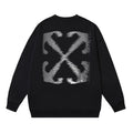 Off-White Distressed Arrow Graphic Sweatshirt Black