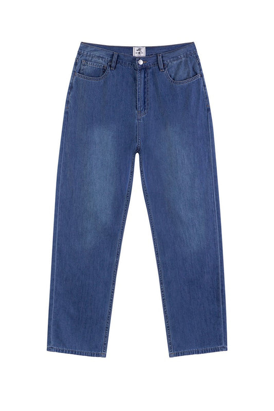 Cooling Washed Straight Jeans