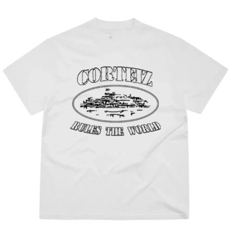 Black Graphic Print White T-Shirt Unisex Streetwear Casual Short Sleeve Tee