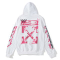 Off-White™ White Pink Arrow Graphic Pullover Hoodie