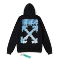 Off-White Black Blue Arrow Graphic Hoodie
