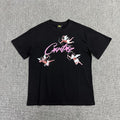 Graphic Print Black T-Shirt Unisex Streetwear Casual Short Sleeve Tee