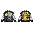 Men's Vintage Skeleton Graphic Oversized Long Sleeve T-Shirt – Gothic Streetwear Cotton Tee