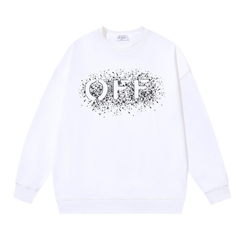 OFF WHITE Spray Logo Crewneck Sweatshirt White