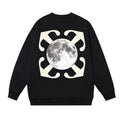 OFF WHITE Moon Arrow Logo Crewneck Sweatshirt Black