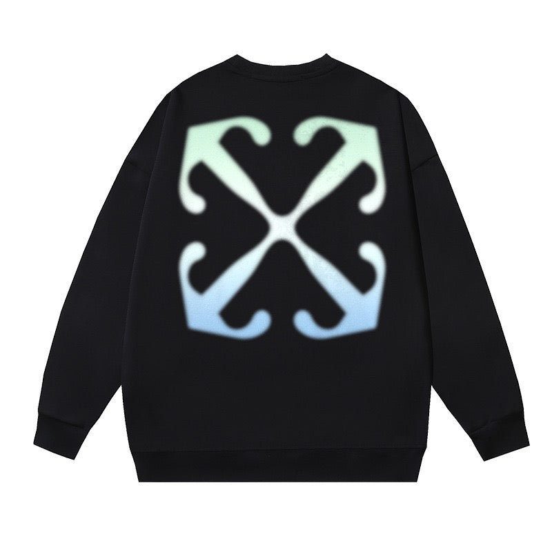 OFF WHITE Gradient Arrow Logo Crewneck Sweatshirt Black