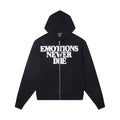 EMOTION Never Die Graphic Zip Up Hoodie